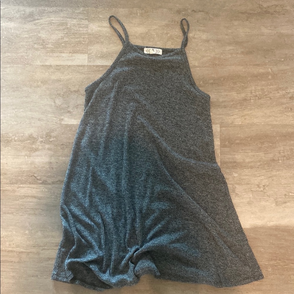 Pink Rose Charcoal Knit Top
